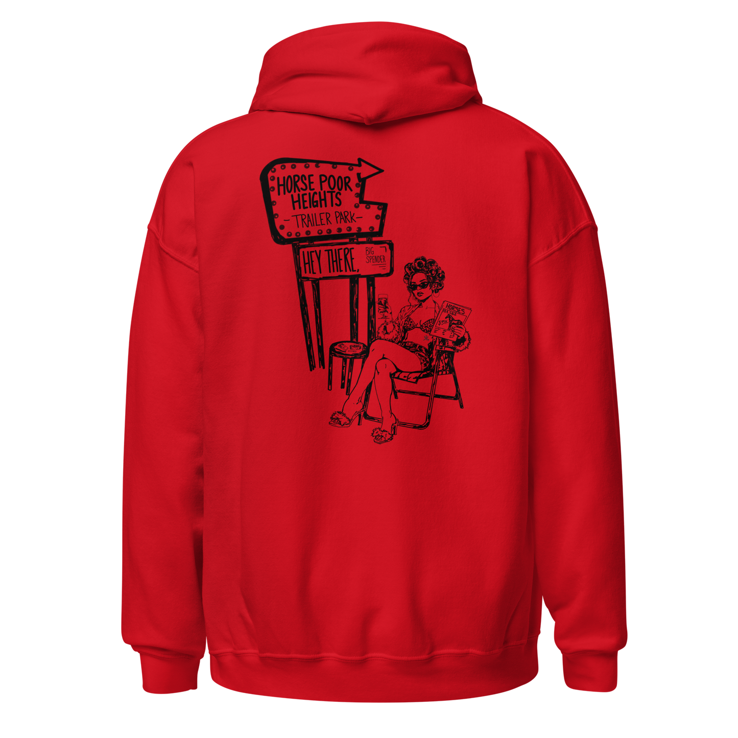 Horse Poor Heights Hoodie- Black
