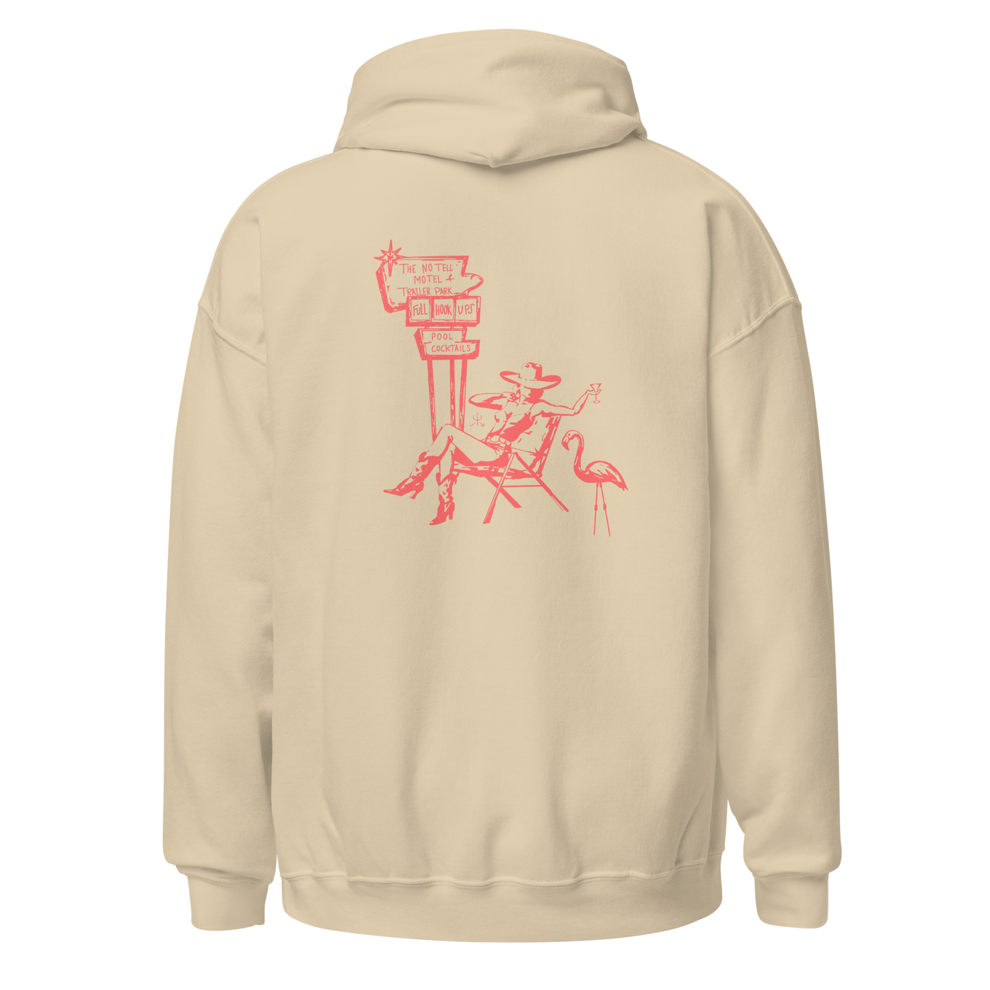 No Tell Motel & Trailer Park Hoodie- Pink