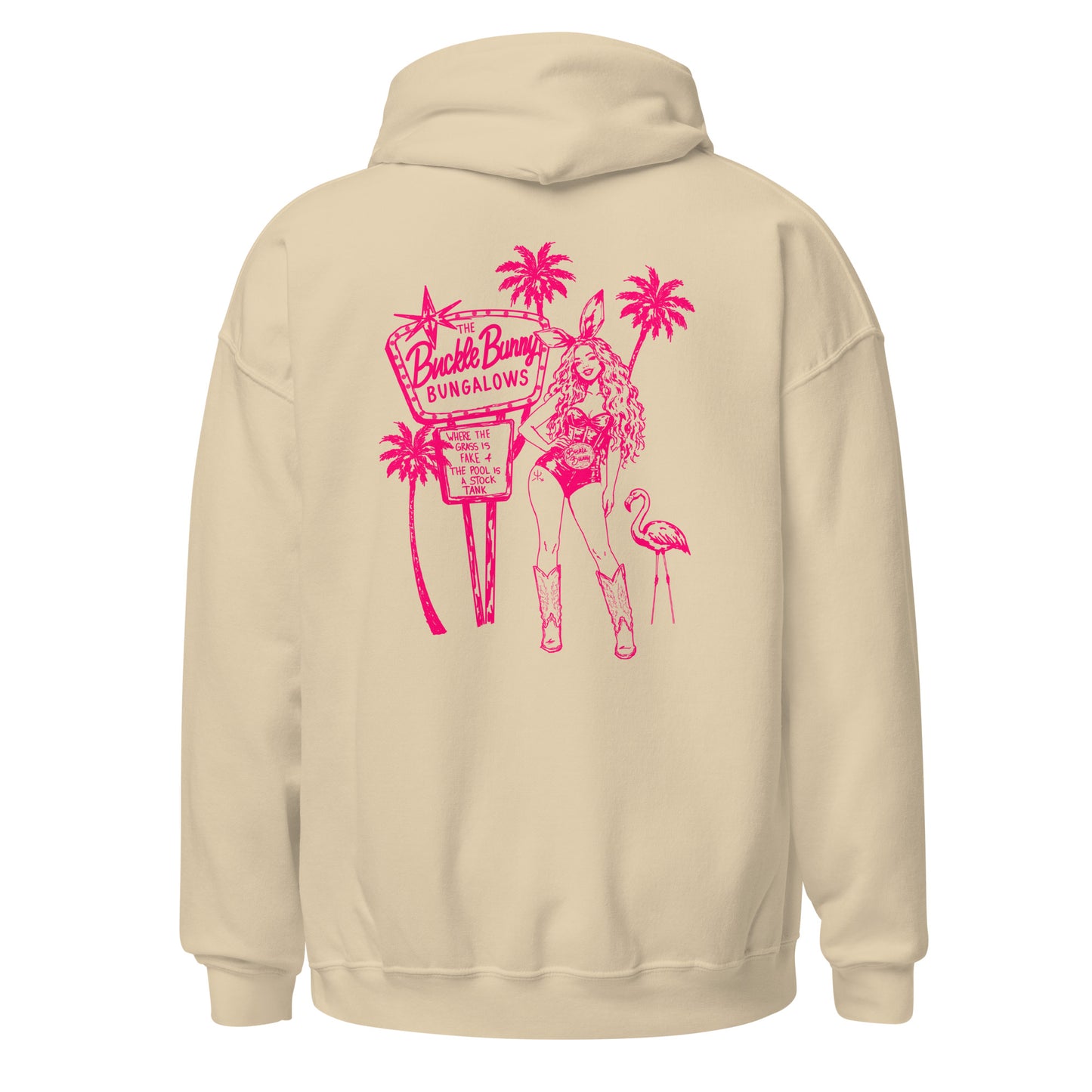 Buckle Bunny Bungalows Hoodie- Pink