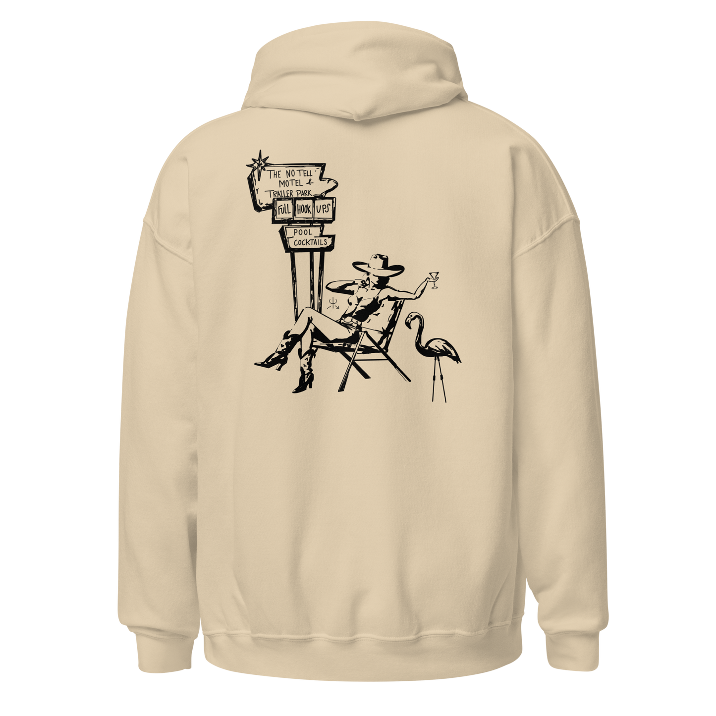 No Tell Motel & Trailer Park Hoodie- Black