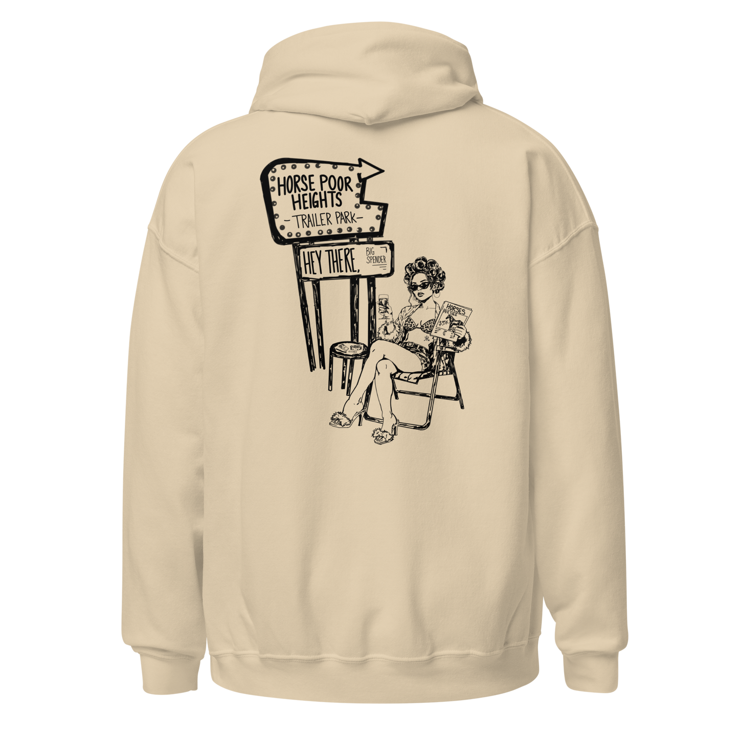 Horse Poor Heights Hoodie- Black