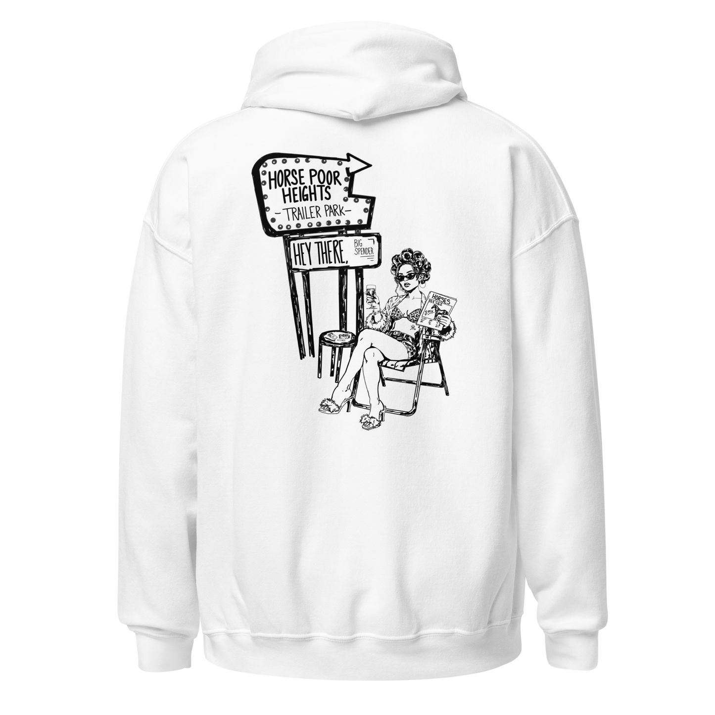 Horse Poor Heights Hoodie- Black