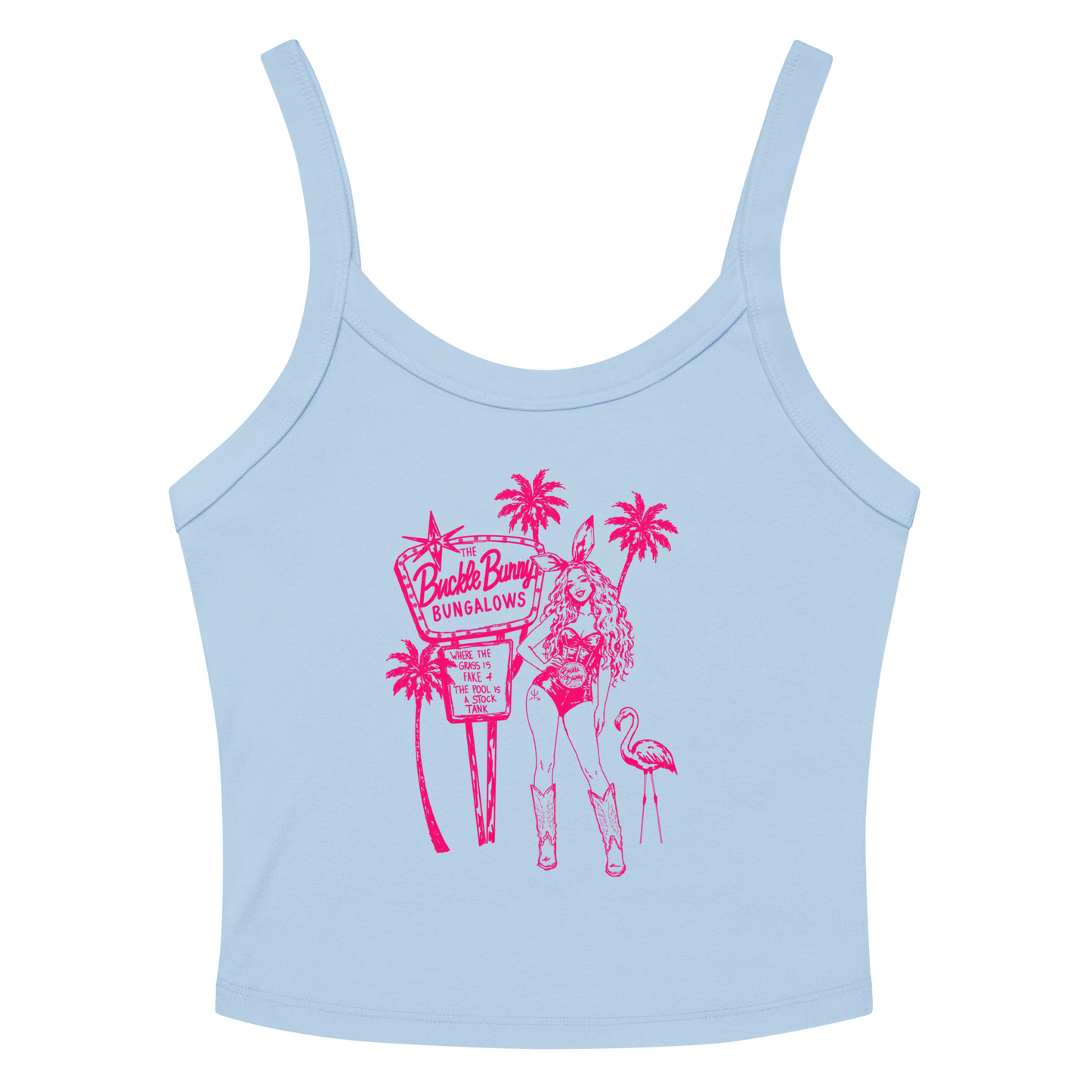 Buckle Bunny Bungalows Tank Top- Pink