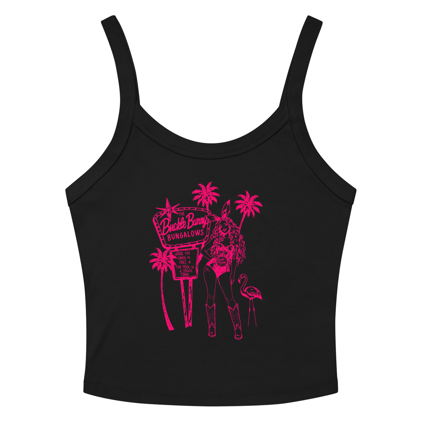 Buckle Bunny Bungalows Tank Top- Pink