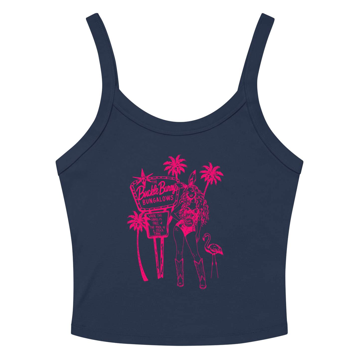 Buckle Bunny Bungalows Tank Top- Pink