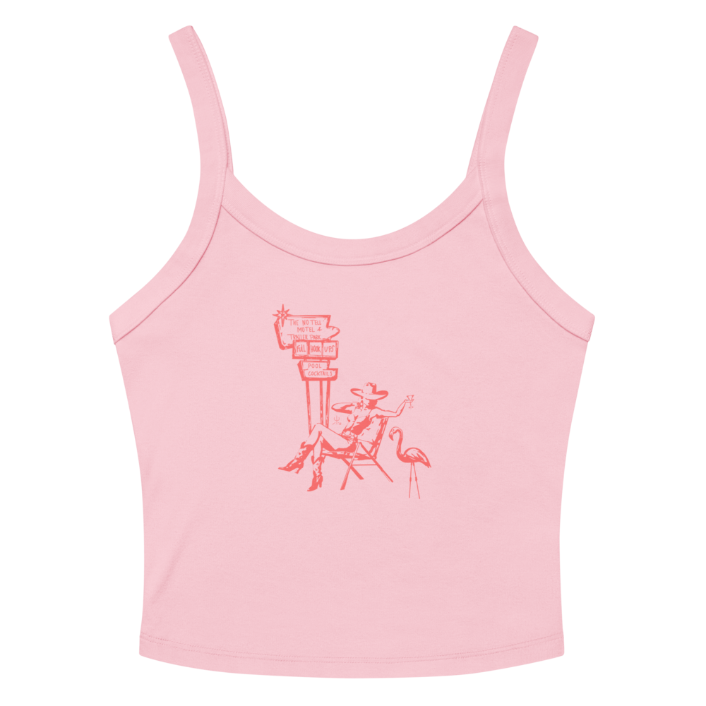 No Tell Motel & Trailer Park Tank Top- Pink