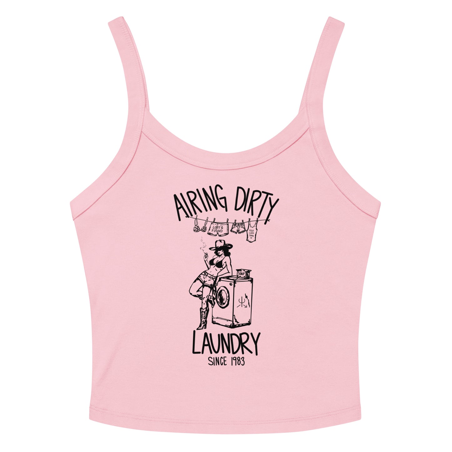 Airing Dirty Laundry Tank Top- Black