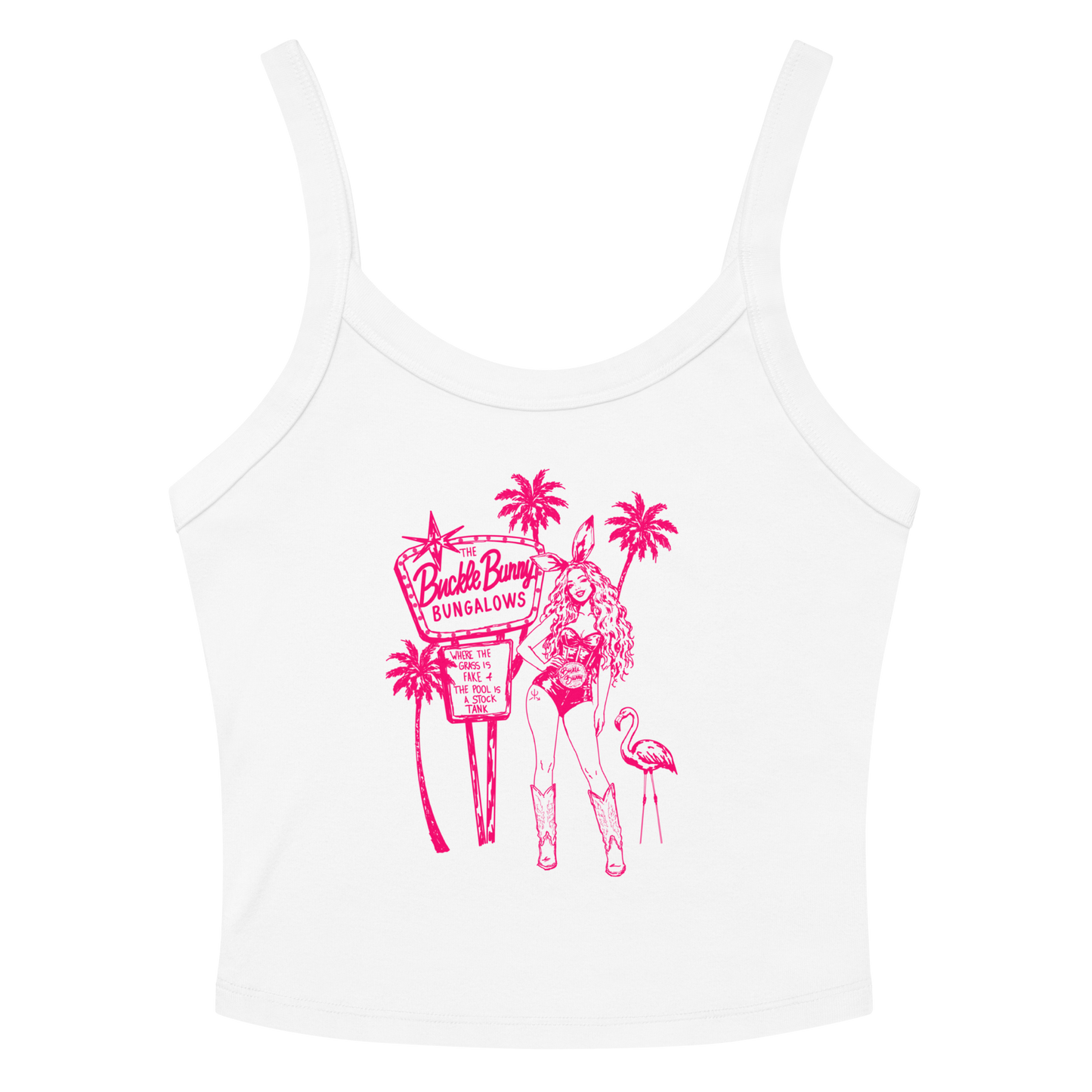 Buckle Bunny Bungalows Tank Top- Pink